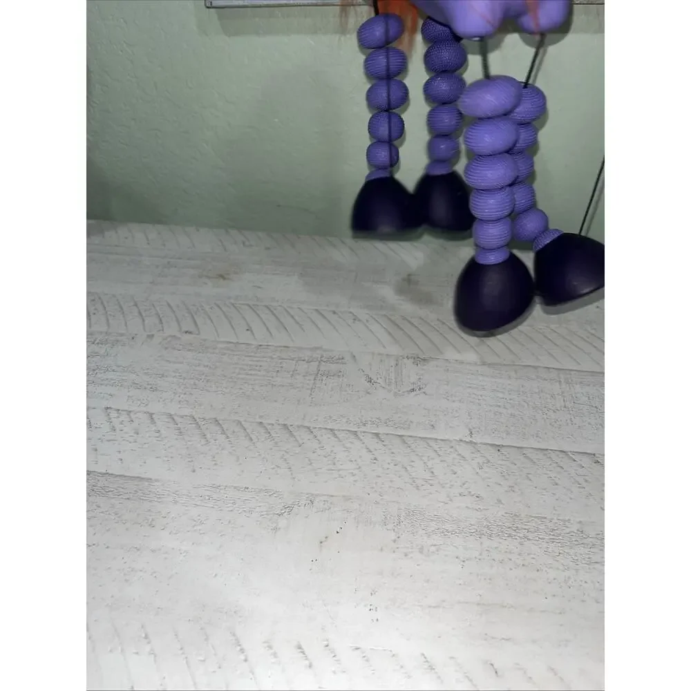 Bozart Delilah the Unicorn Marionette Puppet 1998 Purple Orange Mane